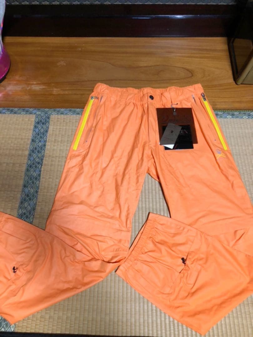 新品 マークアンドロナ レインウェア パンツ オレンジ XL
