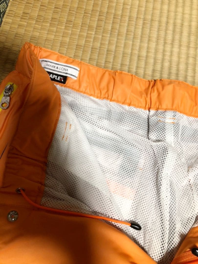 新品 マークアンドロナ レインウェア パンツ オレンジ XL