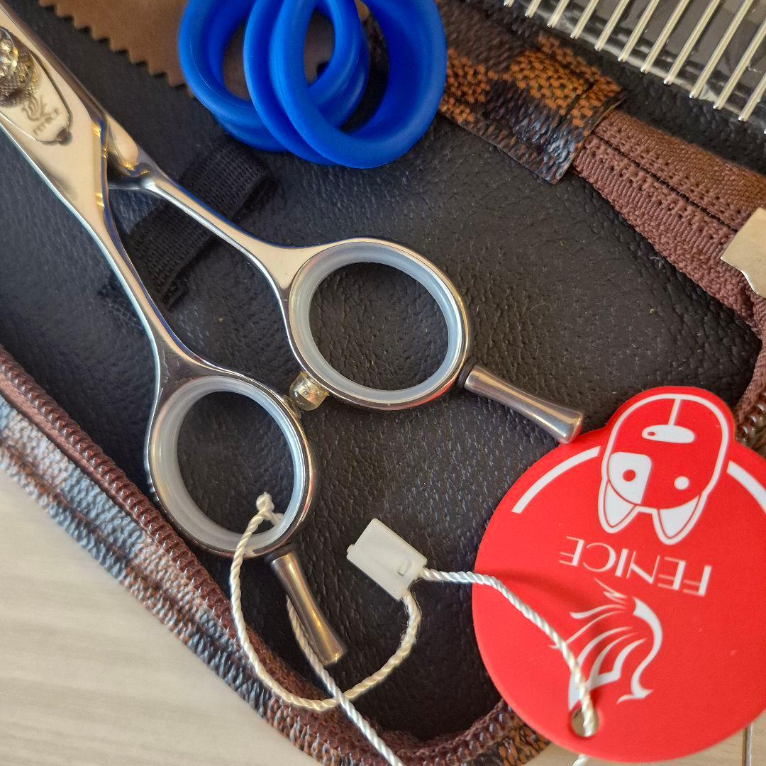 新品★7インチ フェニーチェ 左利き用カーブシザー★トリミングシザー