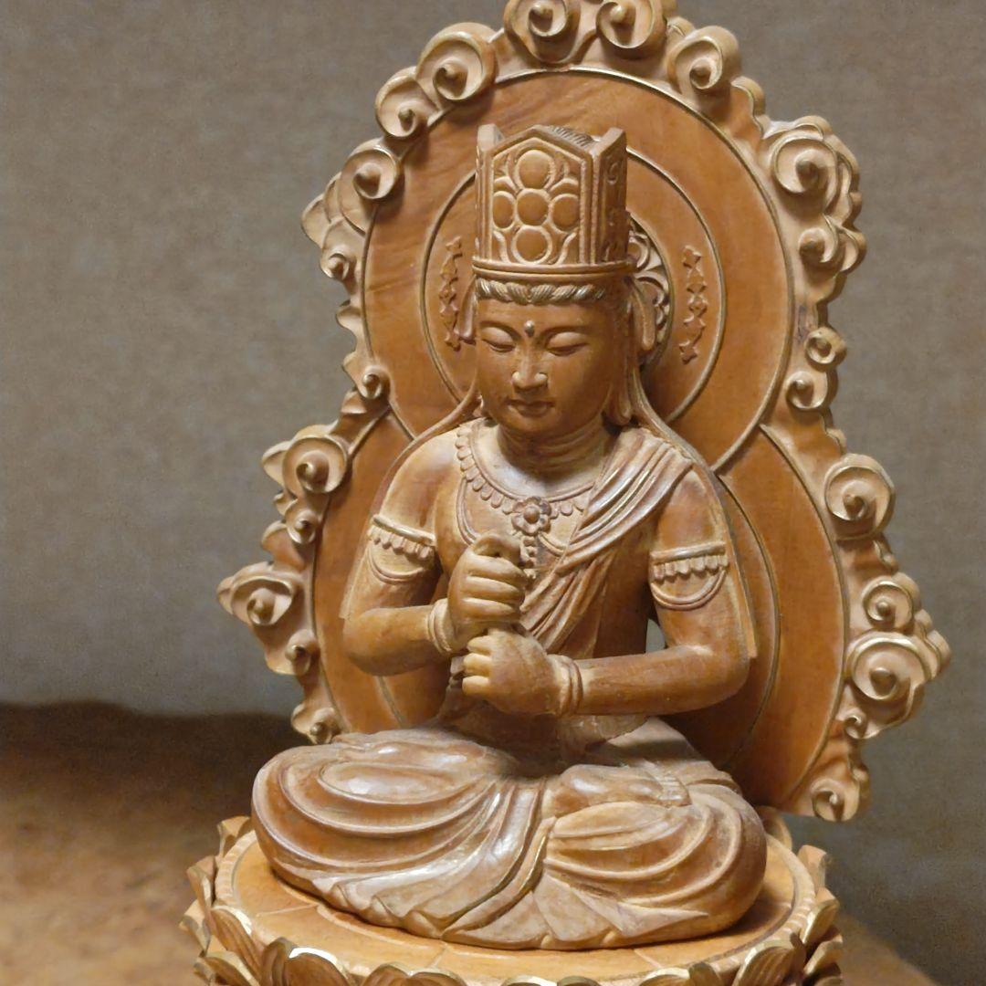 仏教美術　喜雲作　大日如来坐像33cm金彩時代木製仏像寺院漆芸骨董品古美術茶道具