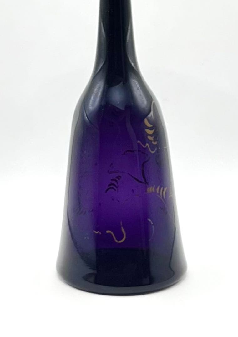 江戸ガラス　瑠璃　つる首徳利　金彩あり　ギヤマン　びいどろ　和ガラス　骨董