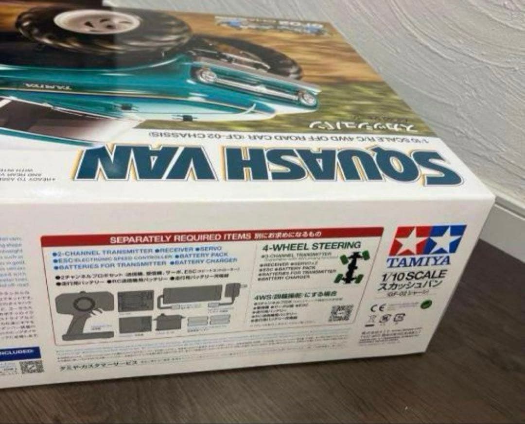 タミヤラジコン 1/10RC スカッシュバン（GF-02シャーシ）塗装済みボディ