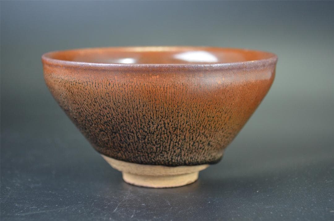 宋代　油滴天目　建窯兔毫窯変天目茶碗/中国古玩・唐物・曜変天目・禾目天目　茶道具