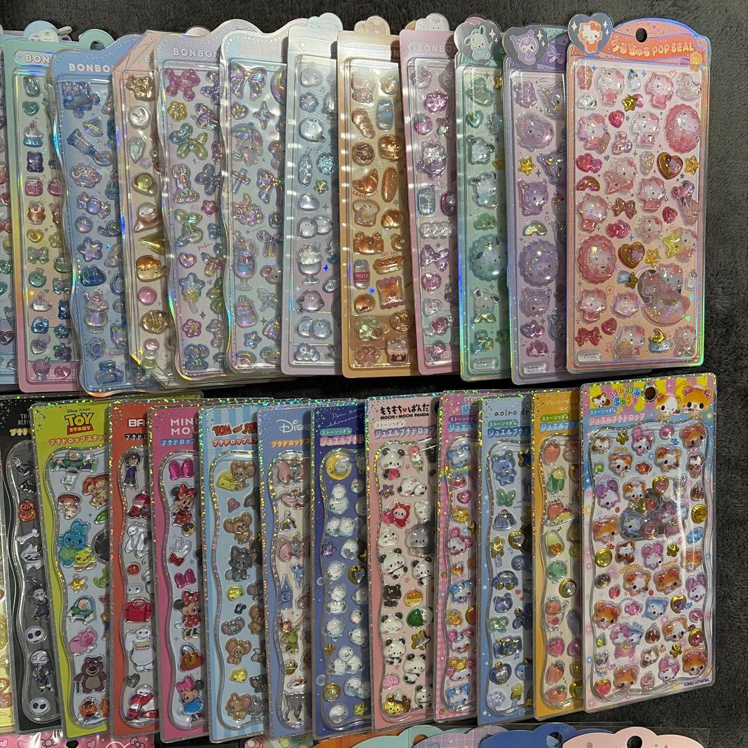 ボンボンドロップシール　うるちゅる　プチドロ　シールまとめ売り　60点