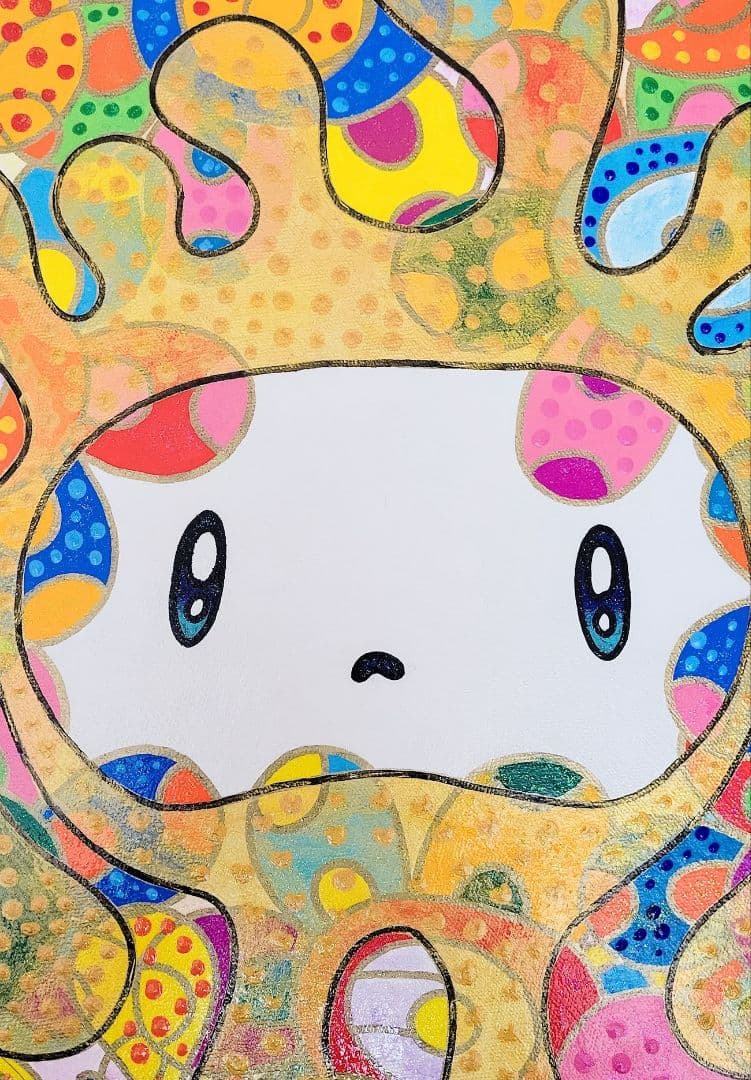 ★鈴木哲也★丸50(500×500mm)アクリル原画1点物★送料無料#140