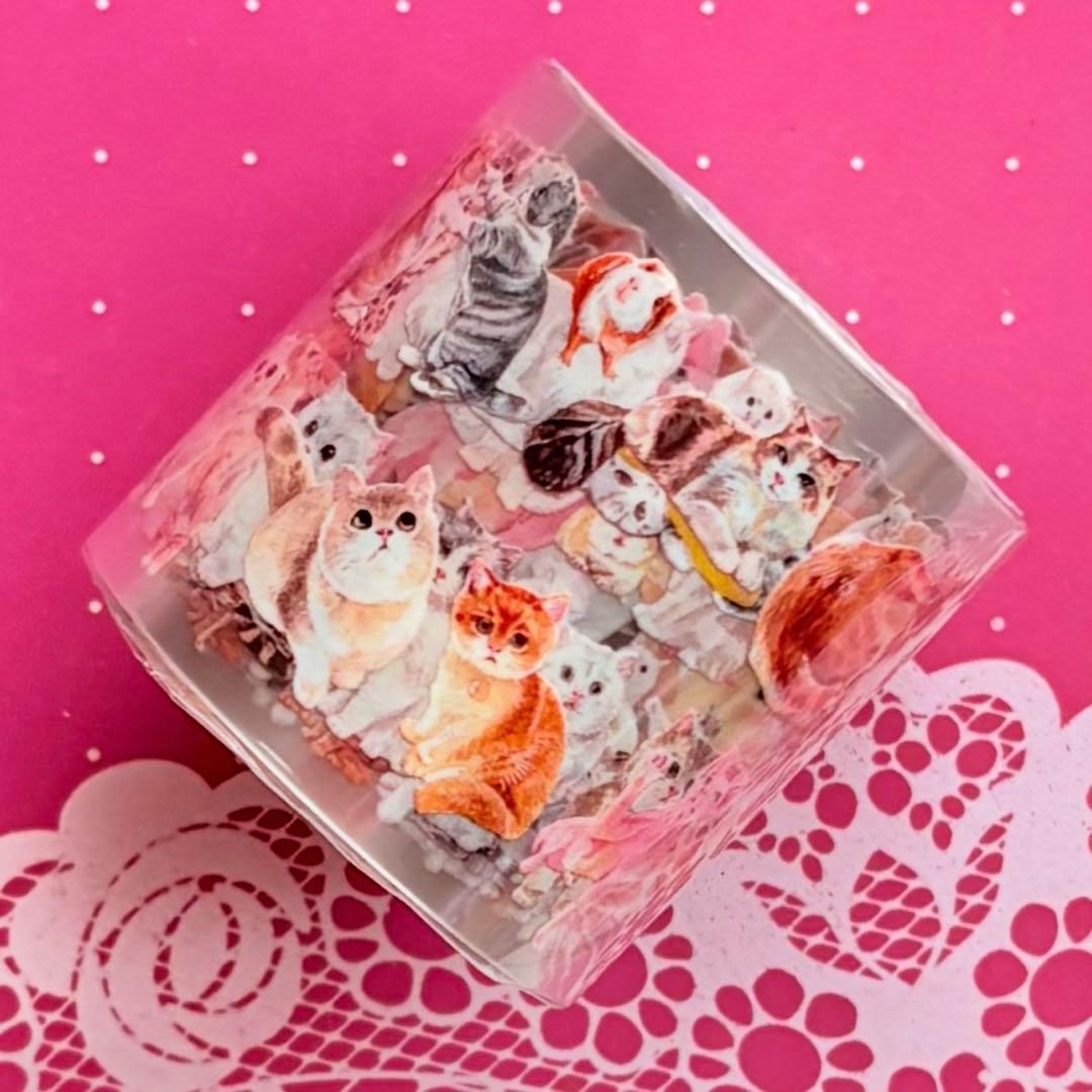 PET 4cm×6m 猫和老鼠 海外マスキングテープ ネコ