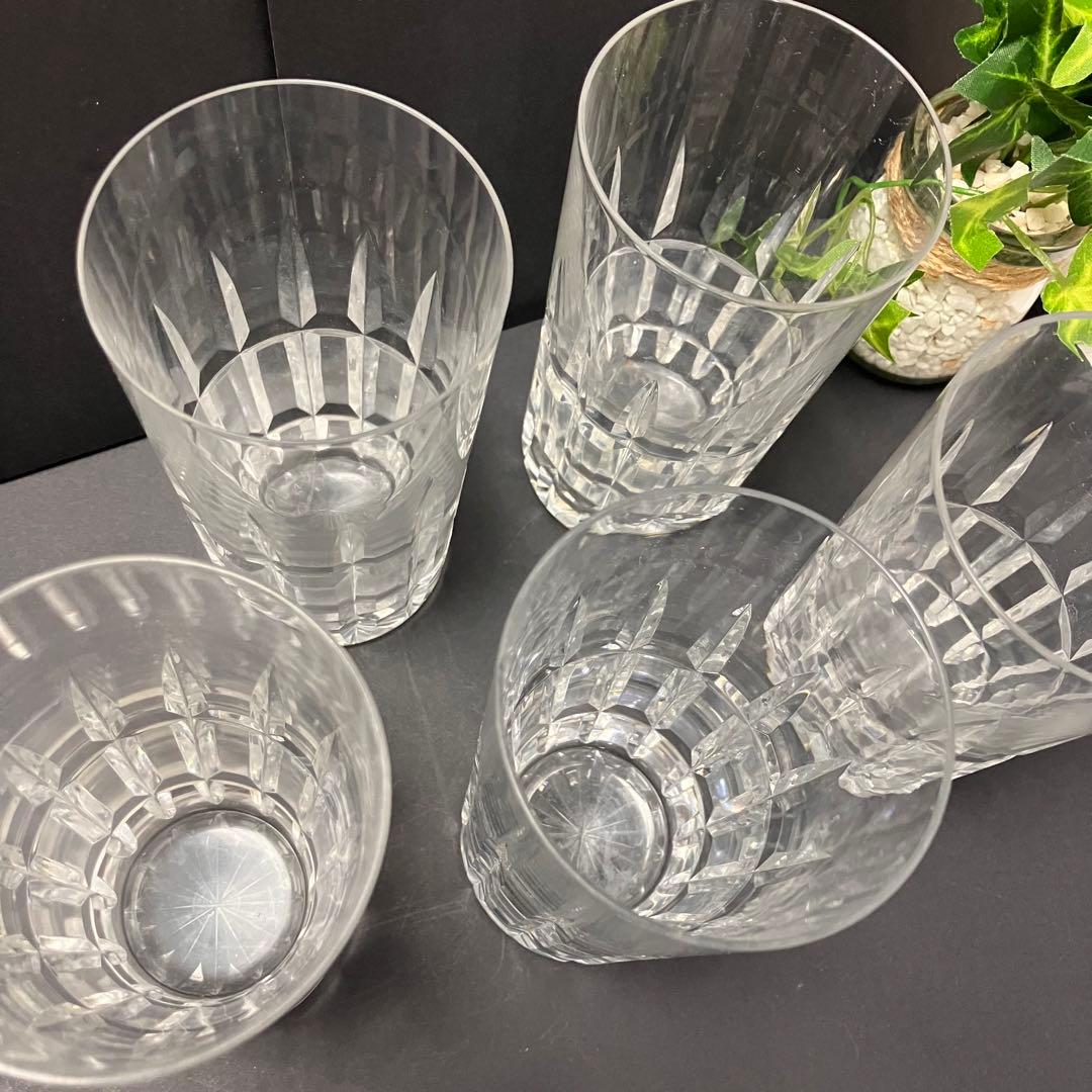 オールドサンルイ グラス 5個セット　フランスアンティーク