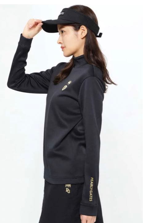 パーリーゲイツ 原プロモデル ブラック MFYハイネックカットソー サイズ00