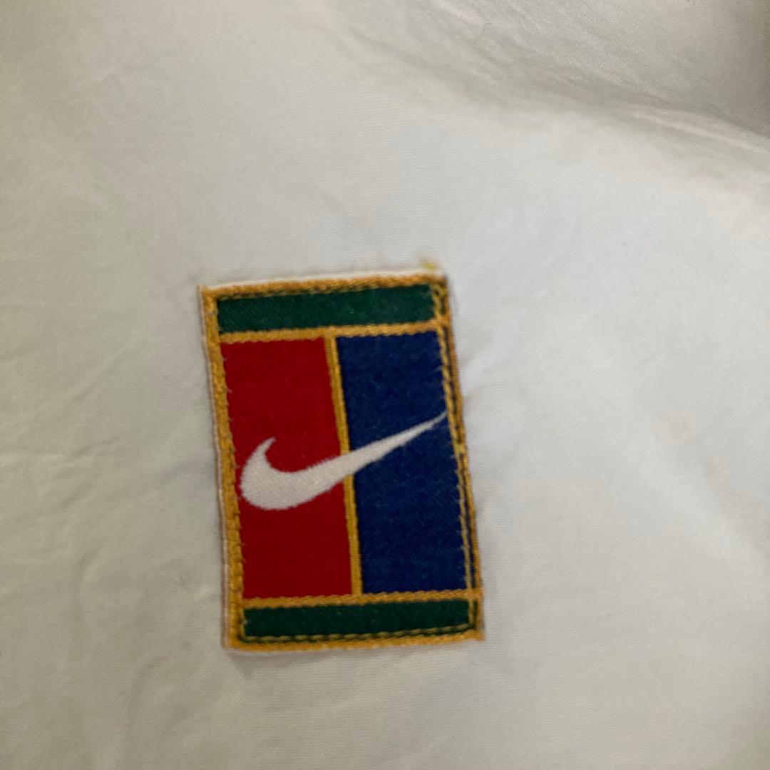 激レア90s 銀ダクNIKEテニスロゴナイロンジャケット ウィンドブレカーL