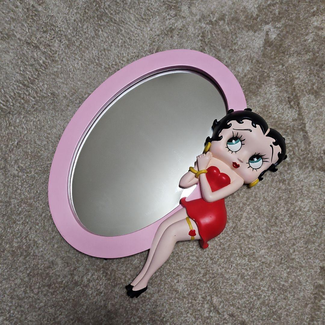 超激レア ヴィンテージ BettyBoop ミラー 鏡 壁掛け/スタンド両用