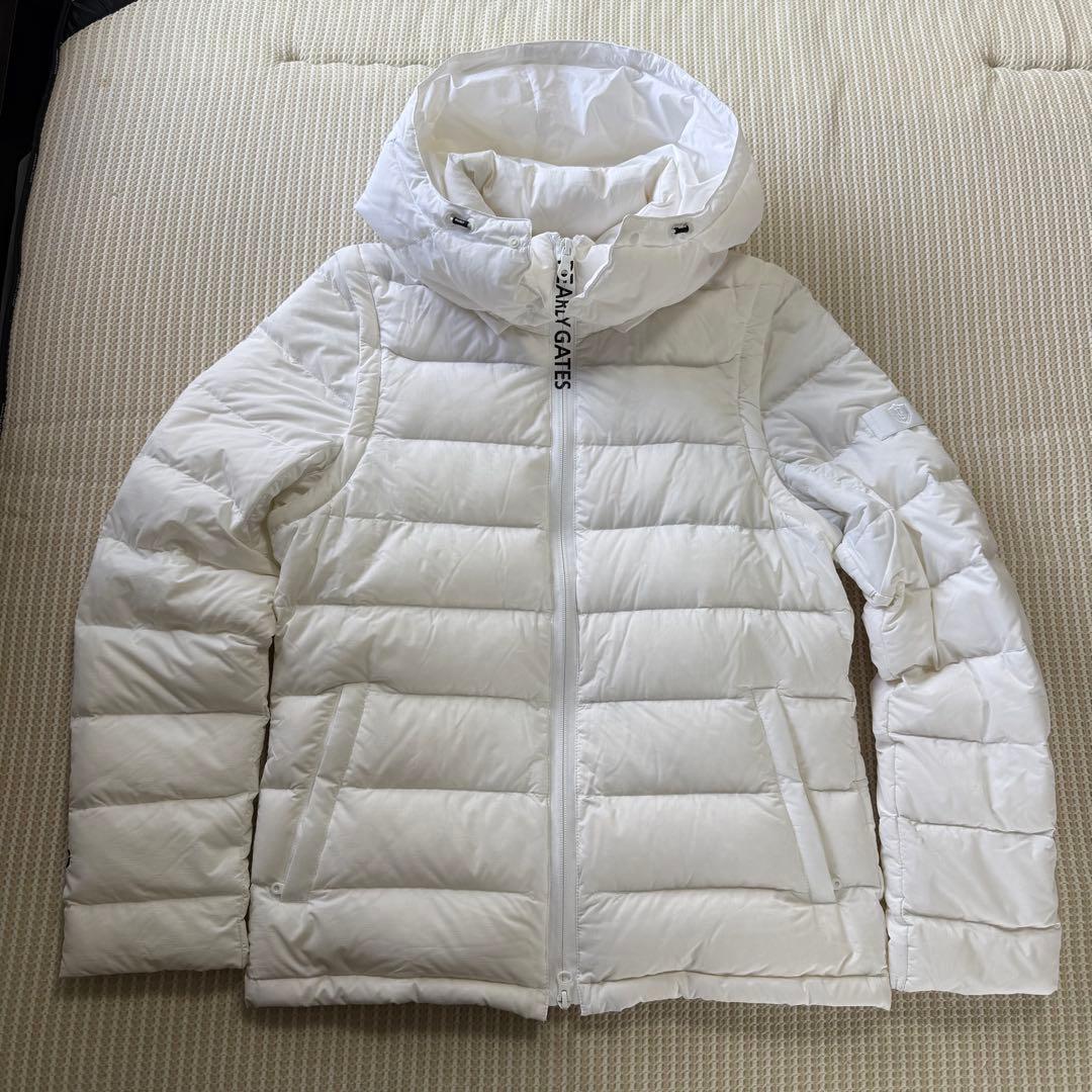 新品級　パーリーゲイツ ダウンジャケット 高級 スーパーホワイト Lサイズ（5）