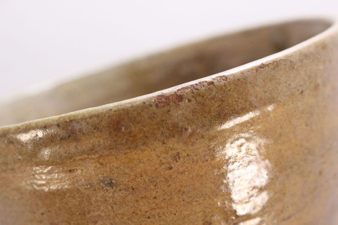 No5618 萩茶碗　直径12cm 茶道具　茶器　陶磁器　民藝　古美術　送料無料