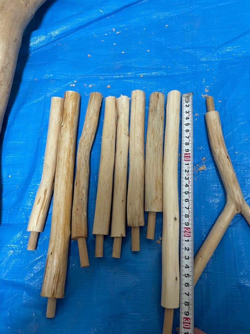 国産ヒノキ　鳥用止まり木　中型インコ用　スタンド　約100センチ