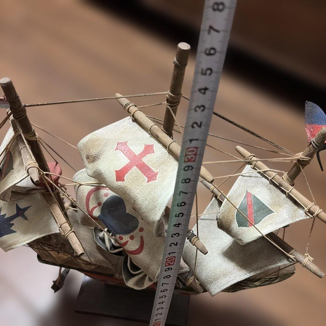 アンティーク　木製帆船模型 約35cm