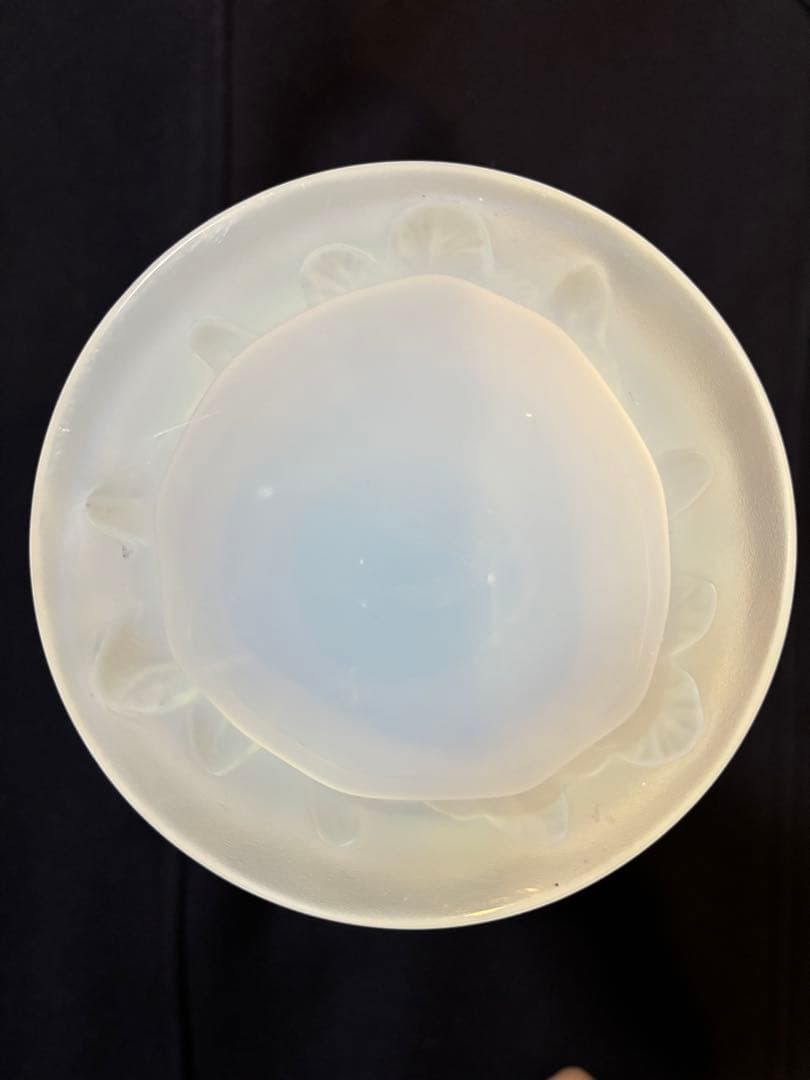 ラリック　クリスタル　バード　レリーフ　花瓶