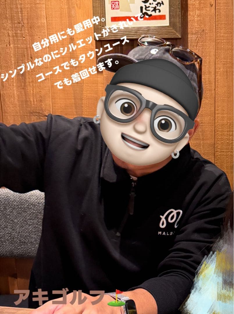 即日発送新品ゴルフ MALBON GOLF 長袖ハーフジップスウェット L