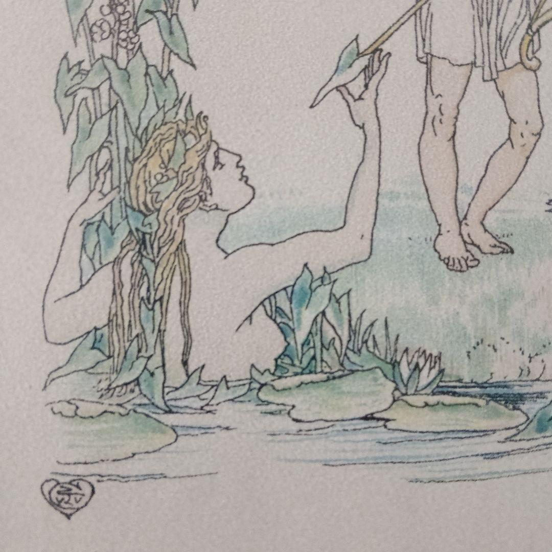 リトグラフWalter Craneクレイン『フラワーウェディング』1905年初版