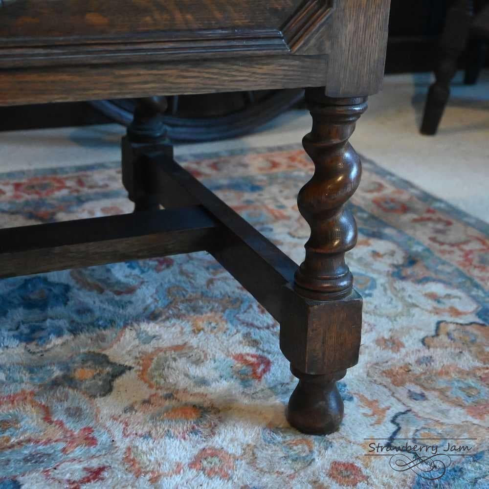 L3710-110 英国アンティーク オーク チェスト 3段 収納 レンジ台