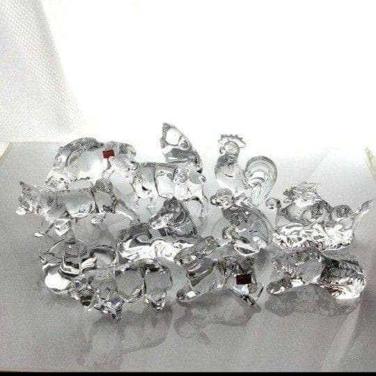 【美品】バカラ　干支の置物 十二支セット　クリスタルガラス 　12点セット　B