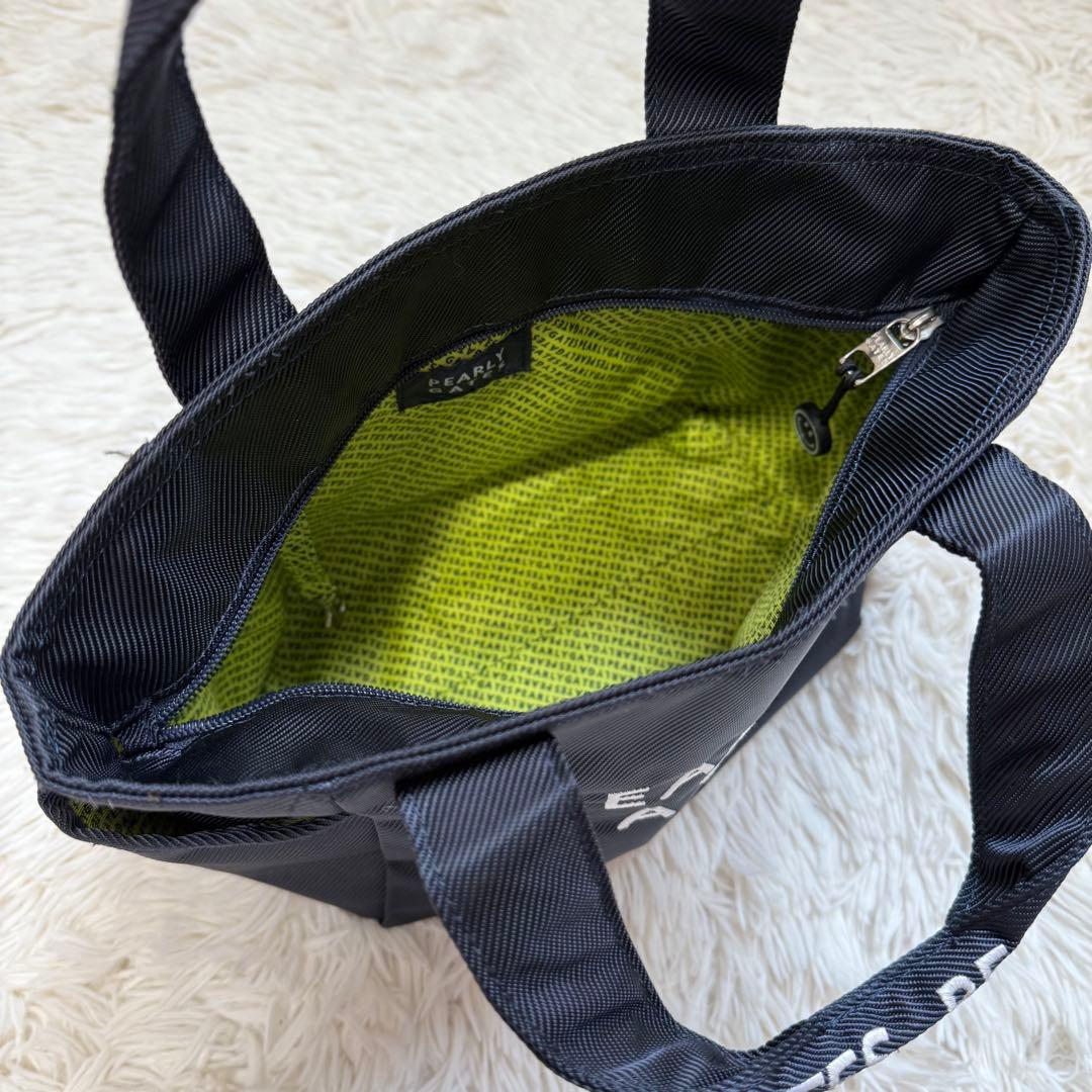 【美品】パーリーゲイツ カートバッグ トートバッグ 刺繍ロゴ ネイビー ゴルフ