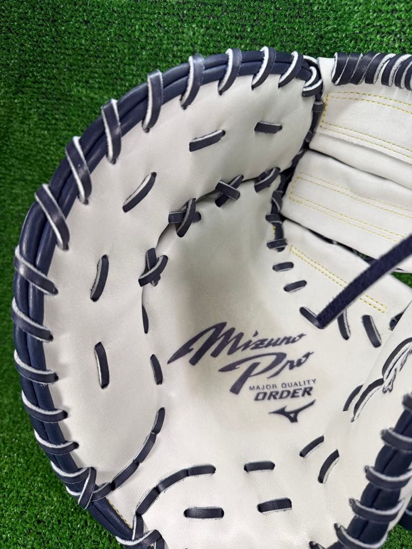 ミズノプロ　軟式オーダー　ファーストミット　ダイバーシティブルー　左投げ
