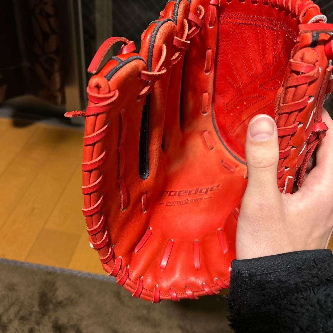 プロエッジ 軟式グローブ レッド