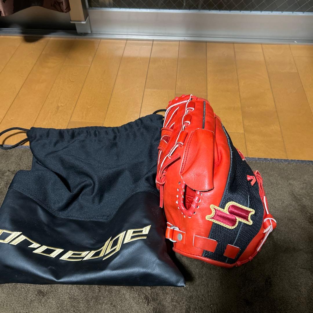プロエッジ 軟式グローブ レッド