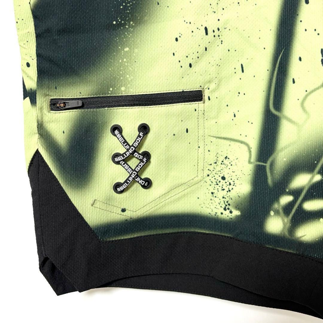 新品 ラッセルノ ゴルフ ロゴ ストレッチ ショーツ スプレー カーキ XL 6