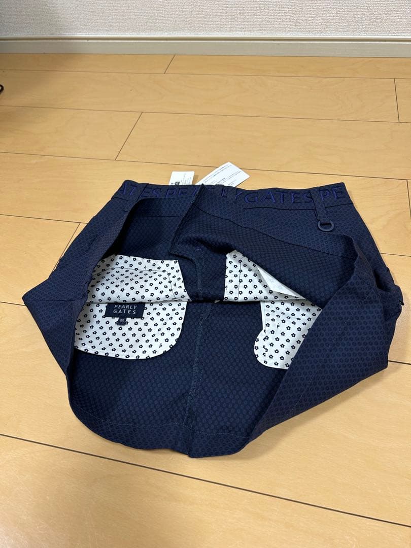 PG パーリーゲイツゴルフスカートネイビードット柄スカート