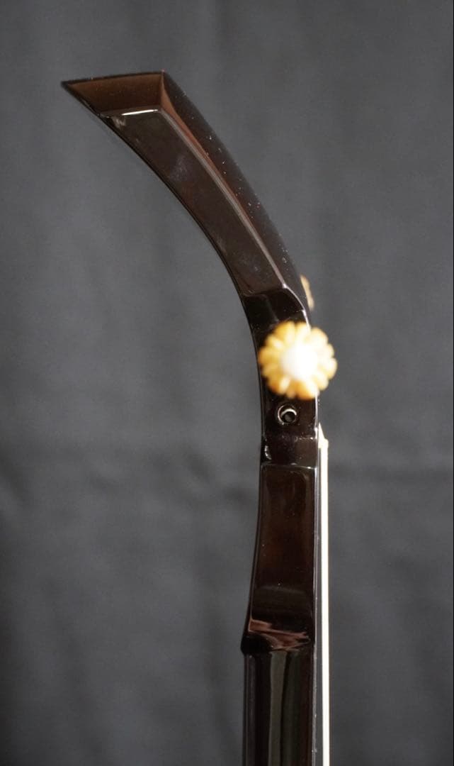 三線名工平良昌則作ヴィンテージ縞黒檀真壁型　当時のウルミ塗状態良し！本皮張！！