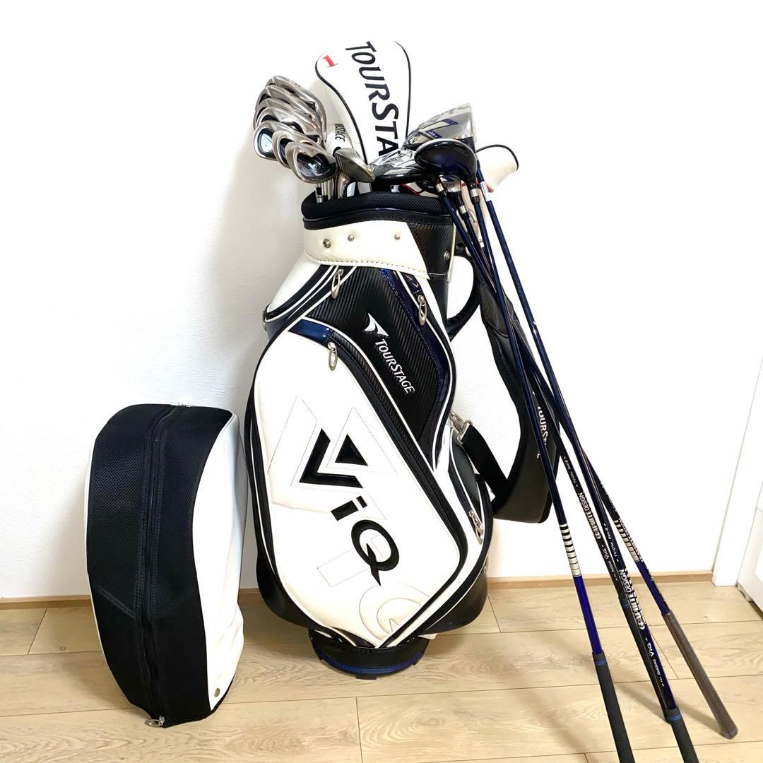 TOURSTAGE VIQゴルフクラブ フルセット☆メンズ初心者キャディバッグ付