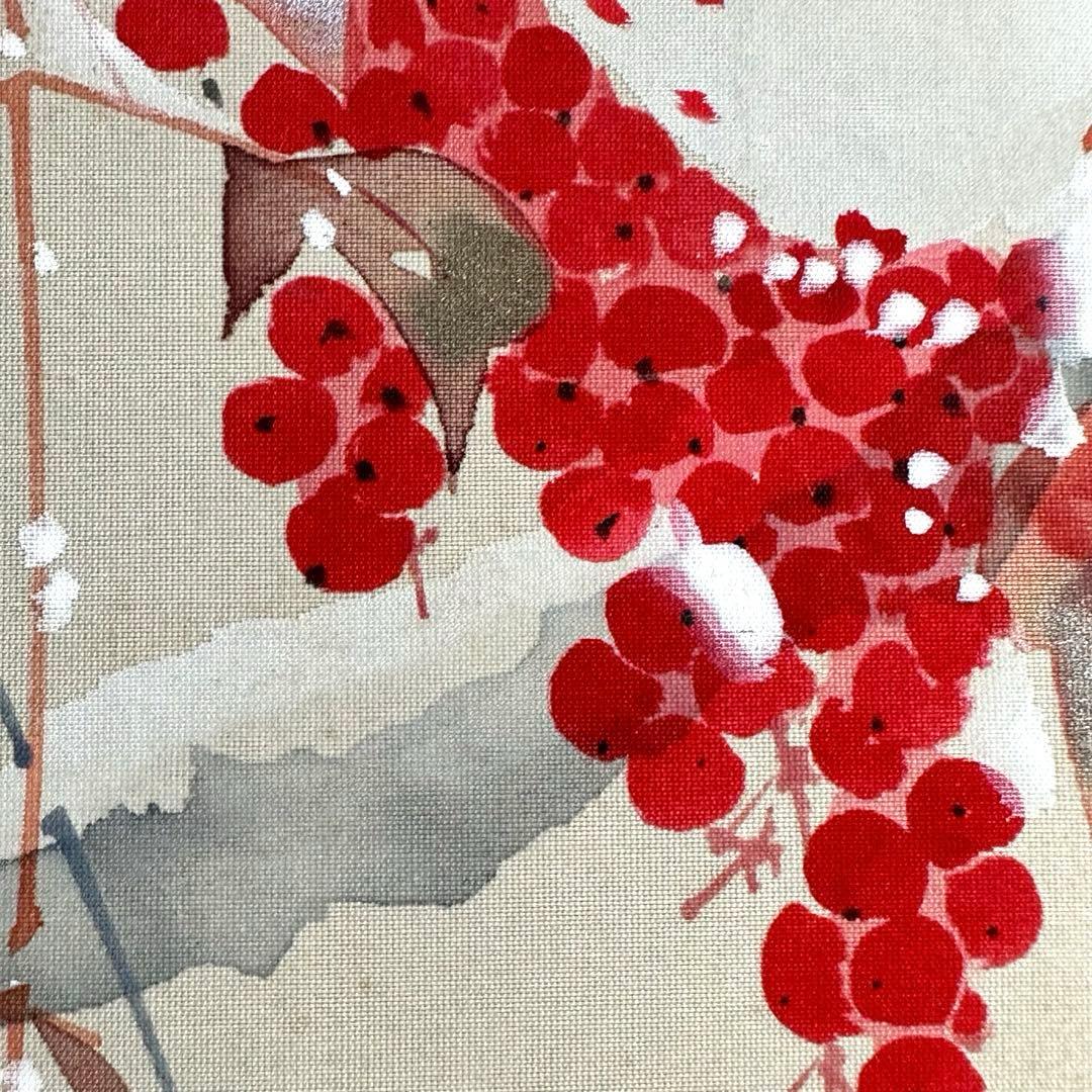 2245様感謝‼️紅❌白で春待ち‼️真作弓削恒畝　『南天』&みそさざい署名落款木箱入