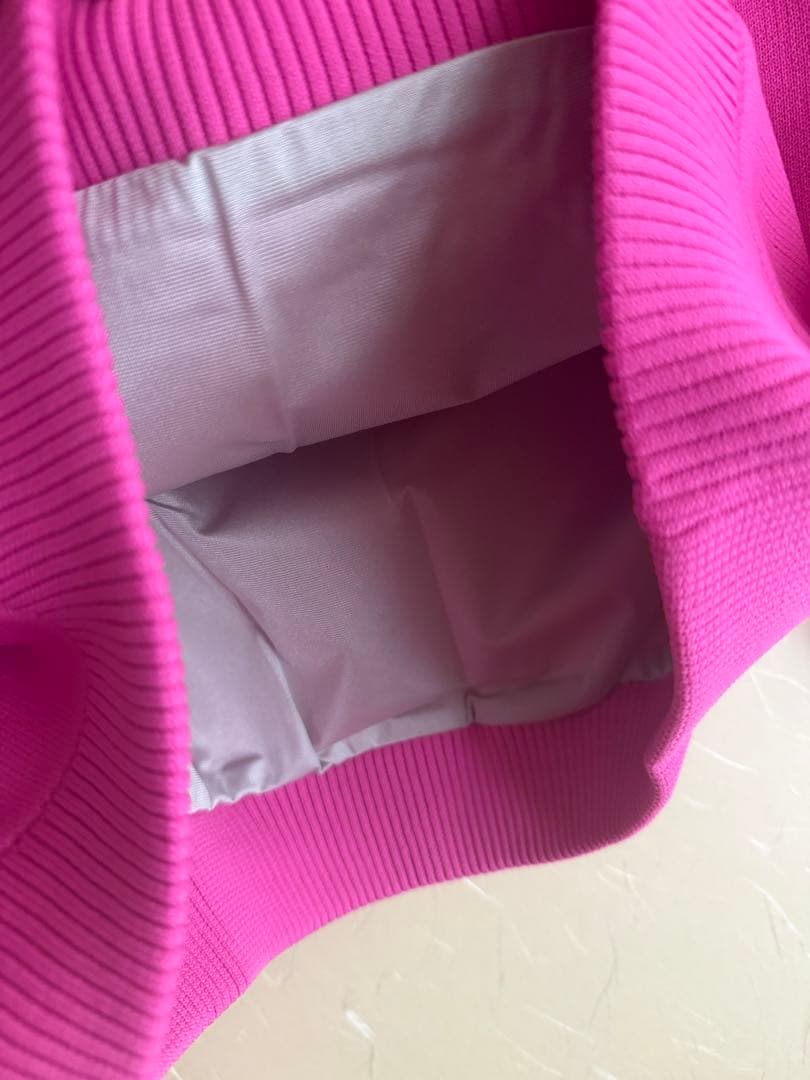 【kinako】 防風V12 TYPO KNIT ストレッチピンク セータ