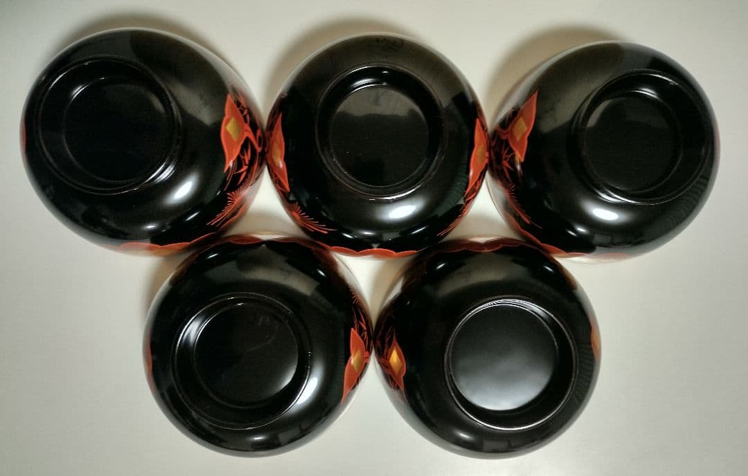 秀衡塗　秀衡椀　5客セット　煮物椀 雑煮椀