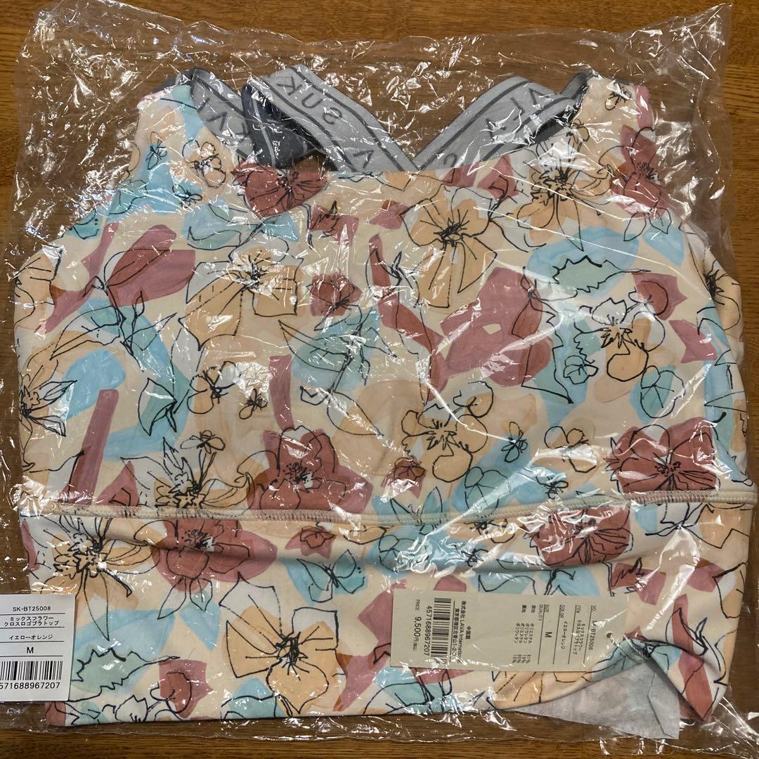 yk1013【SUKALA】ミックスフラワークロスロゴブラトップ Mサイズ