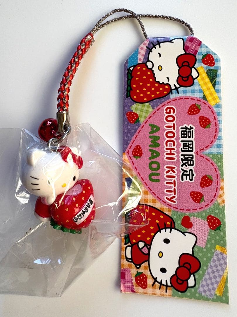 【ご当地キティちゃん】福岡限定あまおう 根付けストラップ