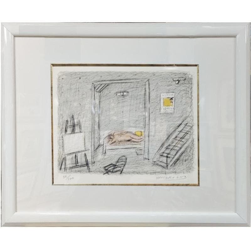 ☆小野州一☆「白いアトリエ」リトグラフ　52/100　未使用！