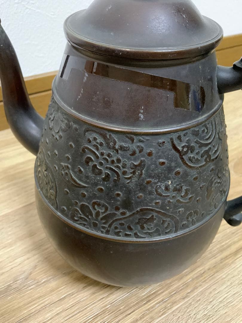 時代　唐銅　水指