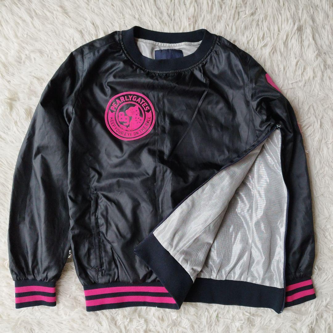 美品✨パーリーゲイツ ツインスニード 2点セット ブランドロゴ 黒 紺 0/S