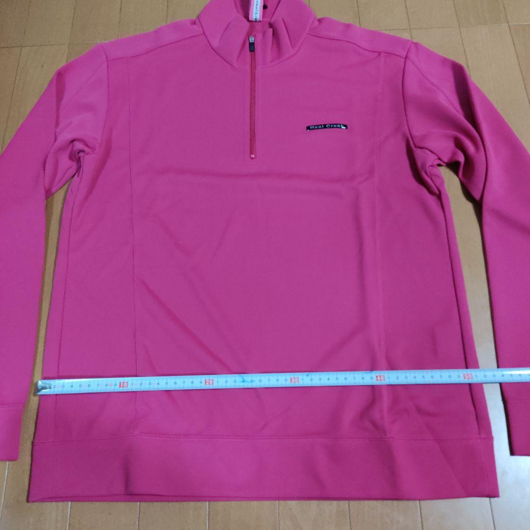 ヒールクリーク ハーフジップ トップ ピンク