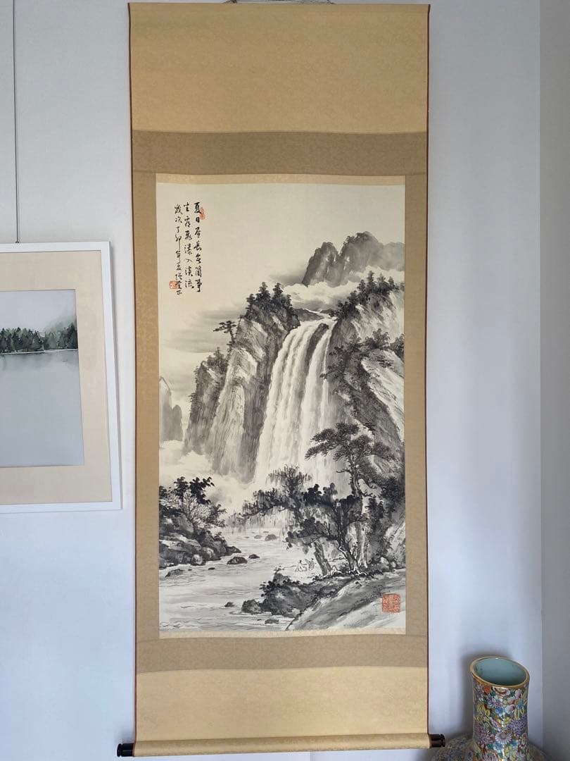 楊増棠　近代中国 掛軸 絵画　台湾画家　中国画 中国美術