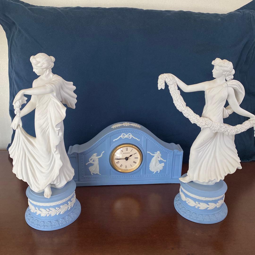 ウェッジウッド　ジャスパー　フィギュア　置物　彫像　限定品　ペールブルー