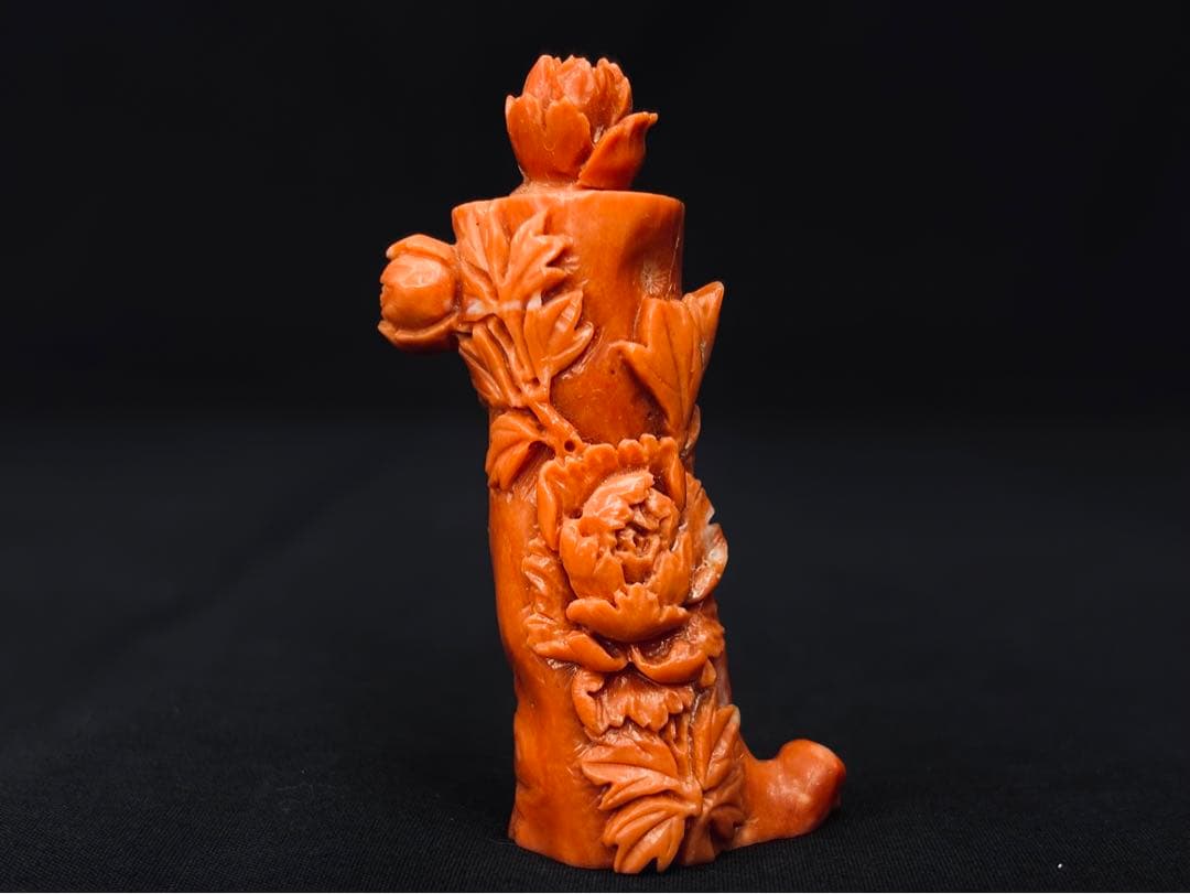 珊瑚　鼻煙壺　清　中国美術　時代物