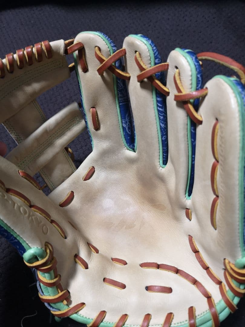 【プロフィール必読】誠 ペイズリー柄 軟式グローブ