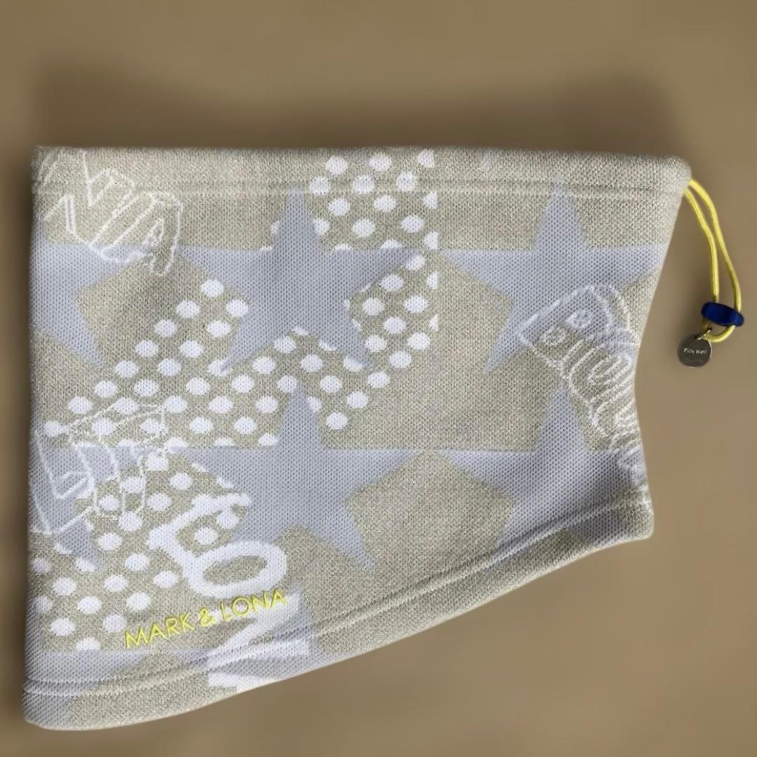 【美品】マークアンドロナ MARK & LONA ラメ ネックウォーマー